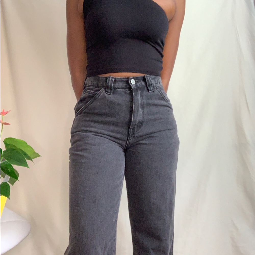 Ash-Black High Rise Jeans